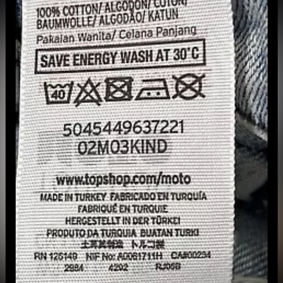 TOP SHOP MOM HIGH WAISTED JEAN. Size: W 32 L 34 - Picture 5 of 6